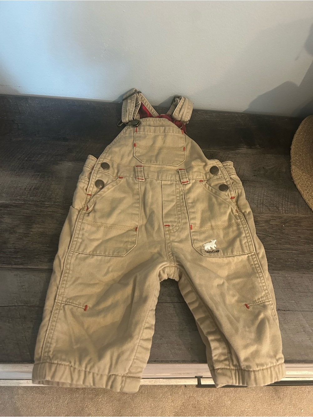 Baby Gap Khaki Utility Overalls Toddler Carpenter Bib Pants